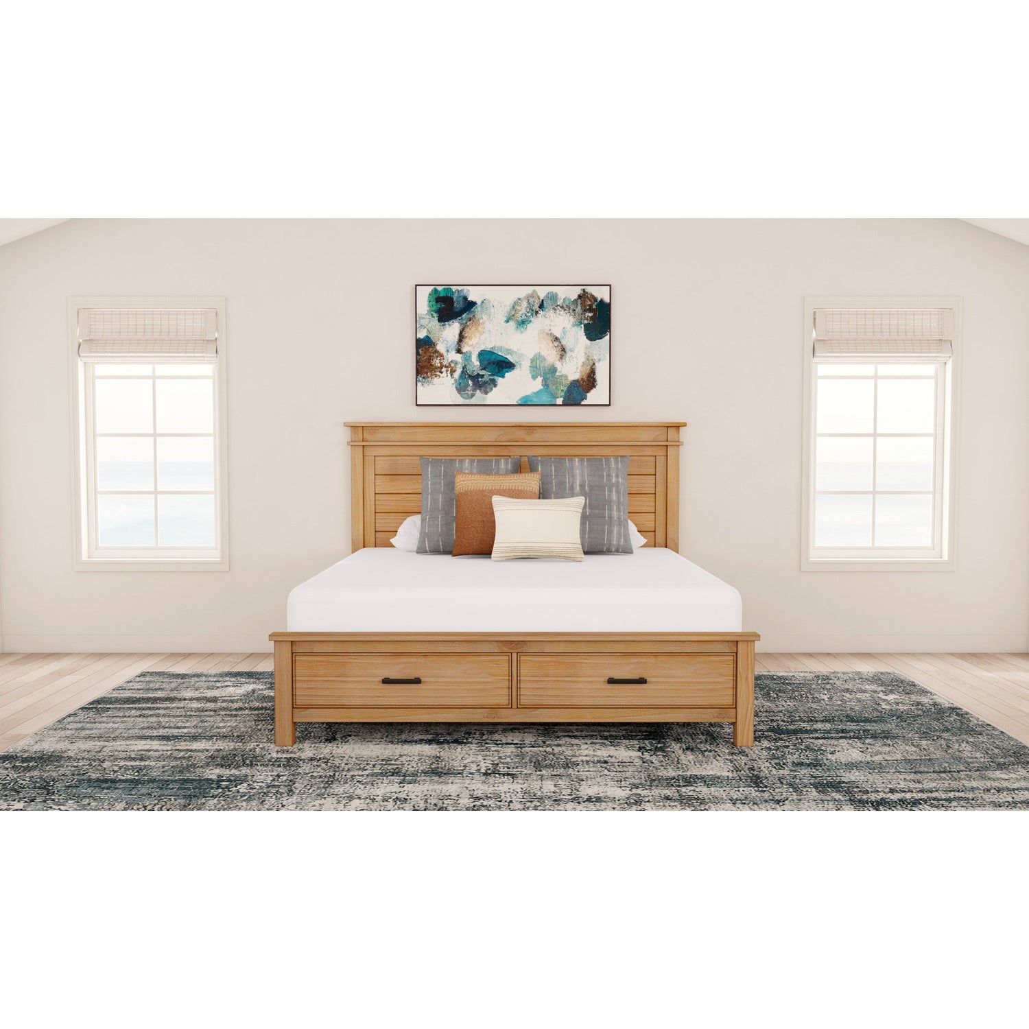 Room setting 2 featuring Glacier Point Golden Java Queen Storage Bed