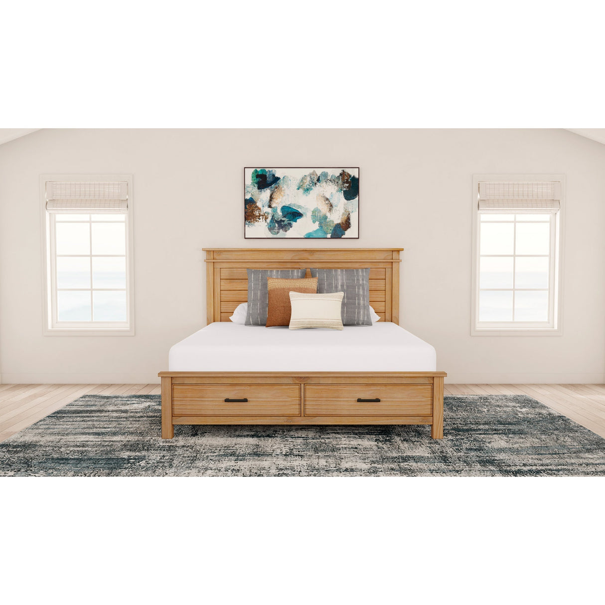 Room setting 2 featuring Glacier Point Golden Java King Storage Bed