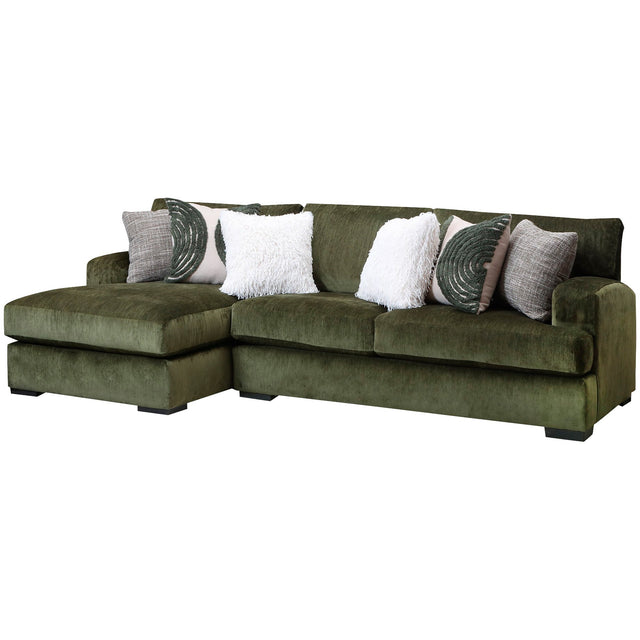 Front right view of Bronte Pine 2 Piece Left Chaise Sectional