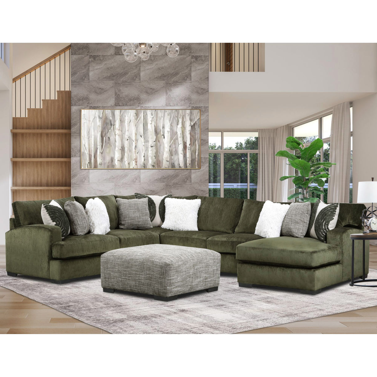 Bronte 3 Piece Right Chaise Sectional