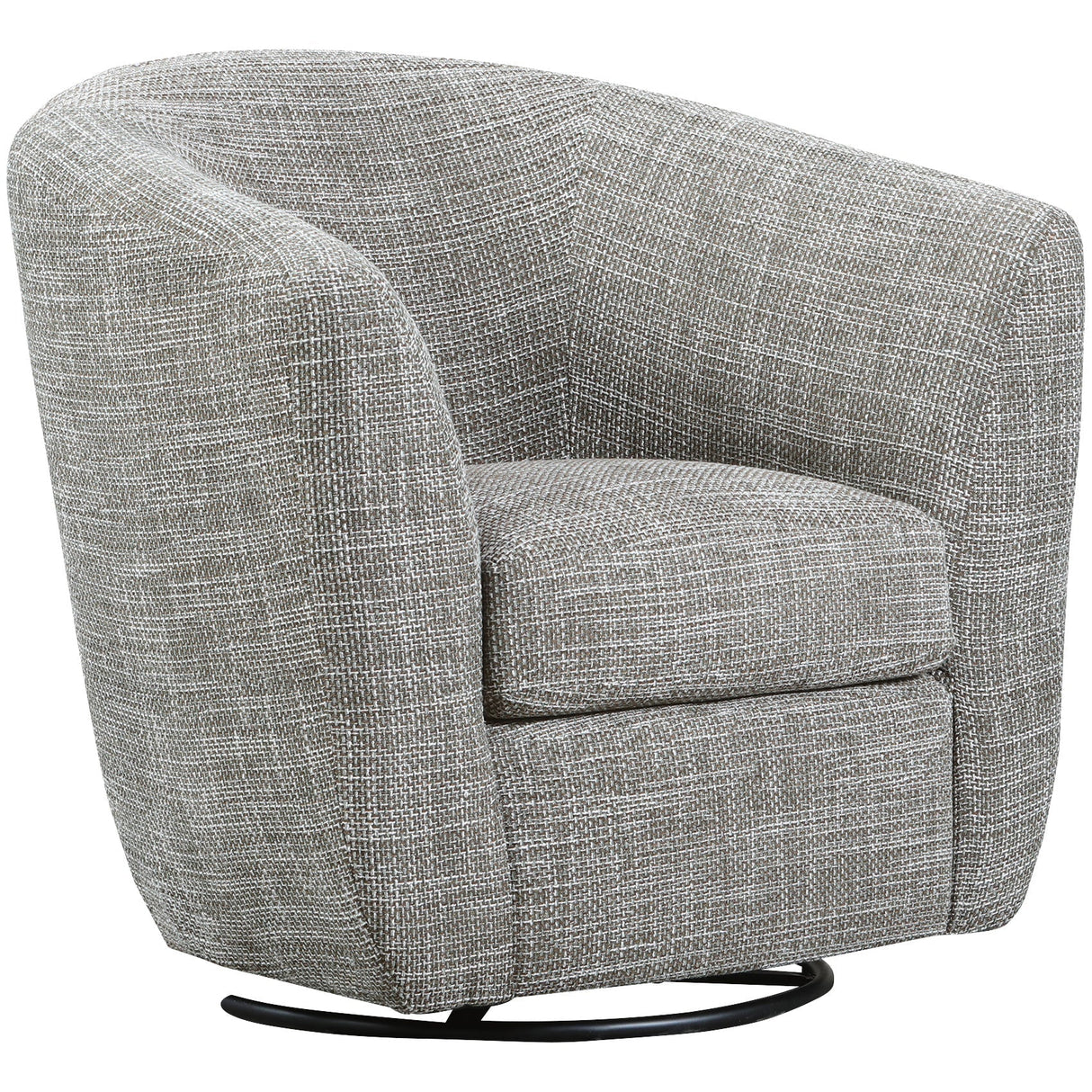 Front right view of Bronte Clover Swivel Accent Chair