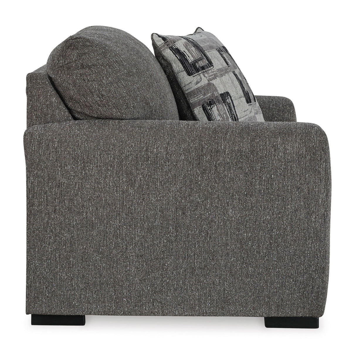 Side view of Gardiner Pewter Oversized Chair