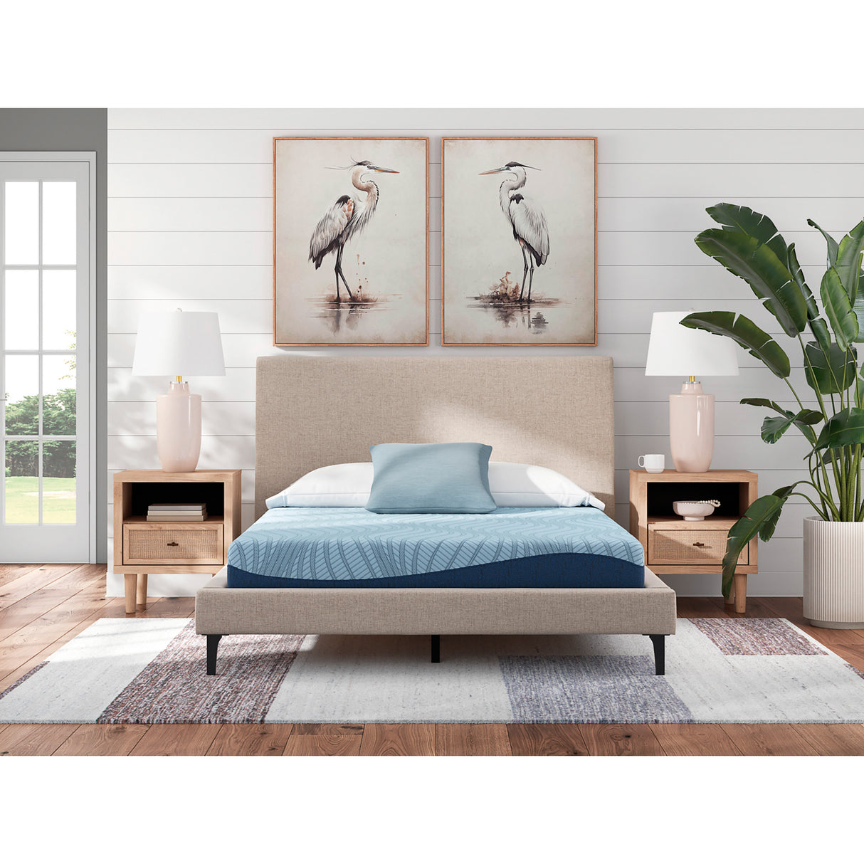 A room setting featuring Ashley Peak 2.0 8 Inch Memory Foam Queen Mattress