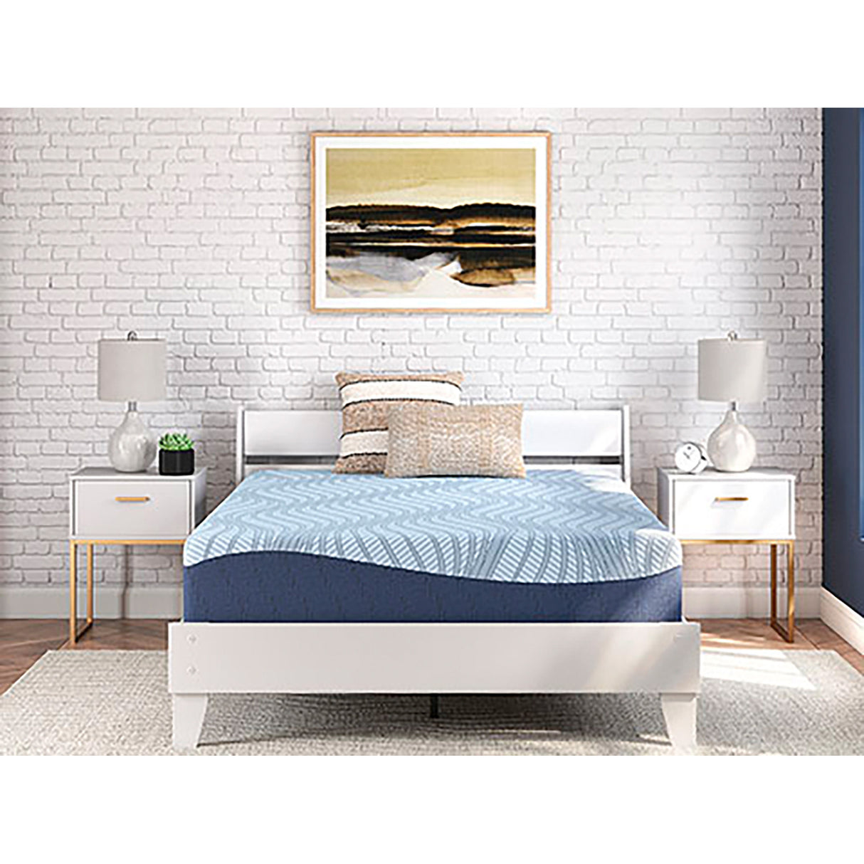 A room setting featuring Ashley Peak 2.0 12 Inch Memory Foam Queen Mattress