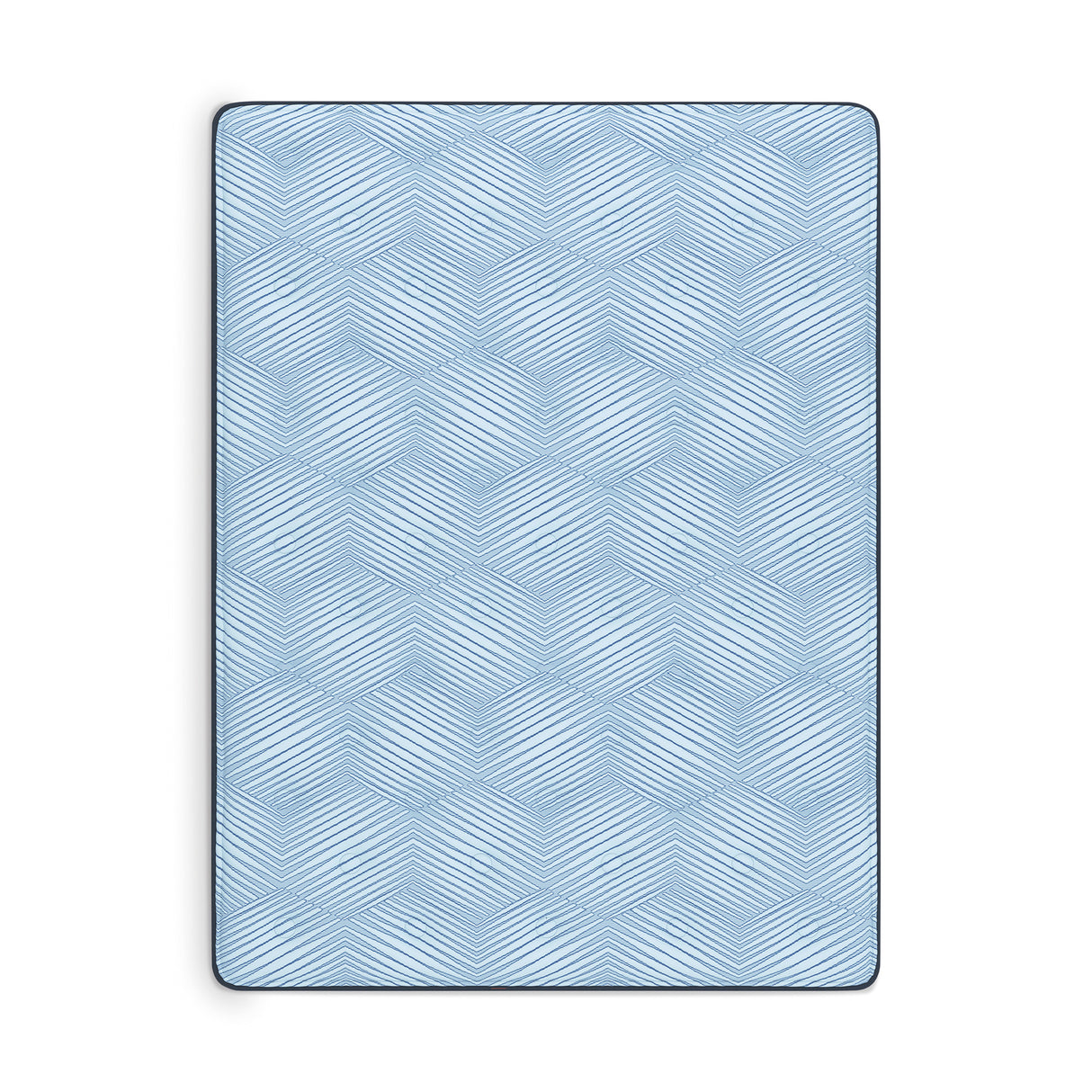 Blue textured mat on a white background