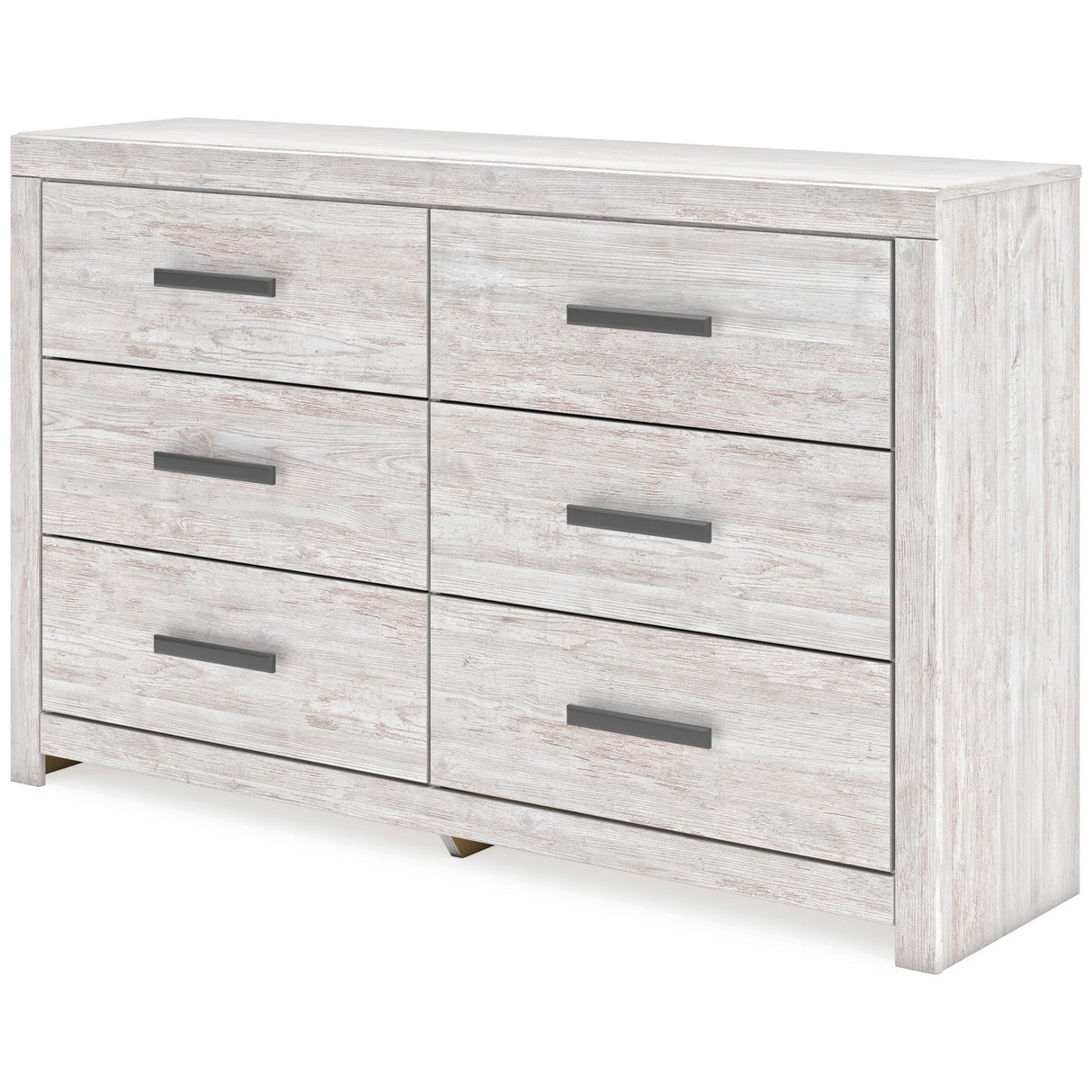 Front right view of Cayboni White Dresser