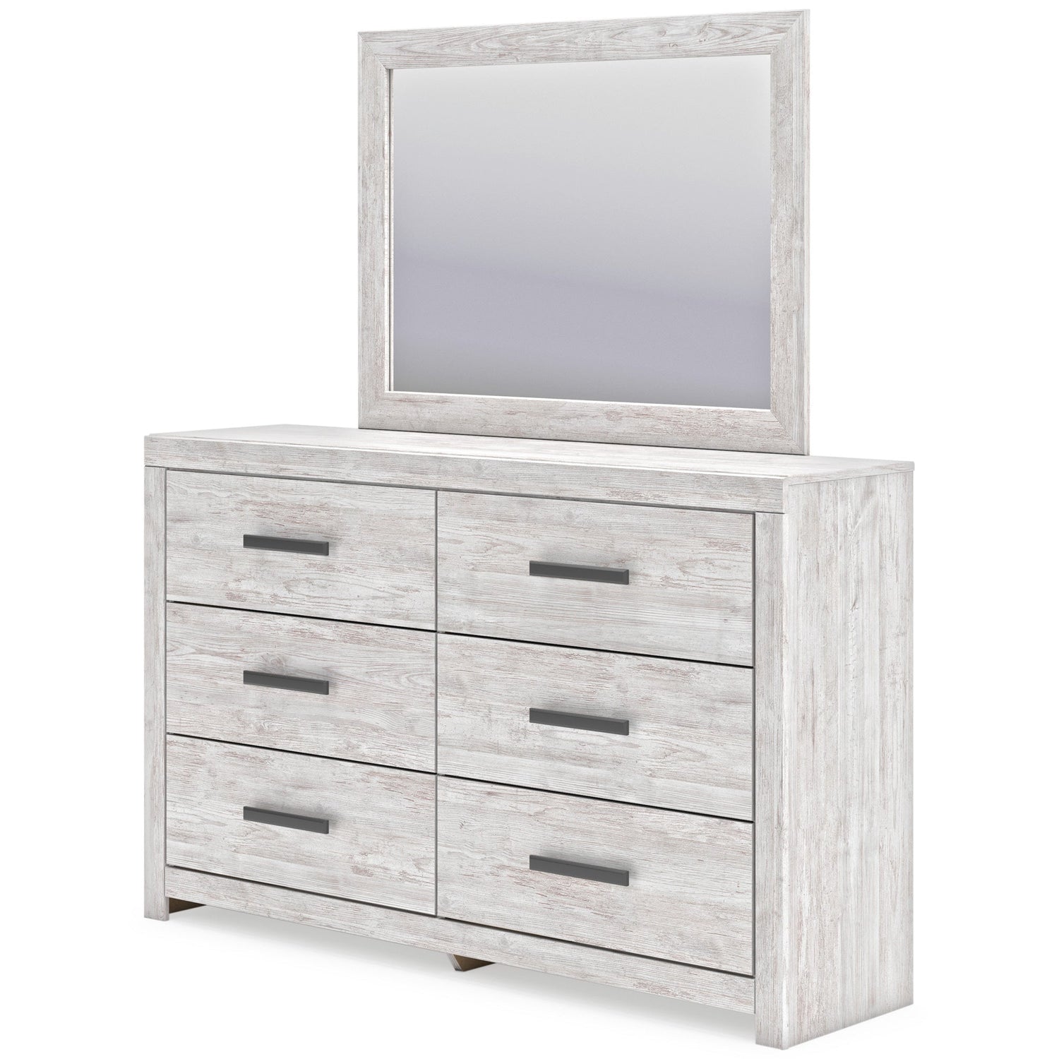 Front right view of Cayboni White Mirror