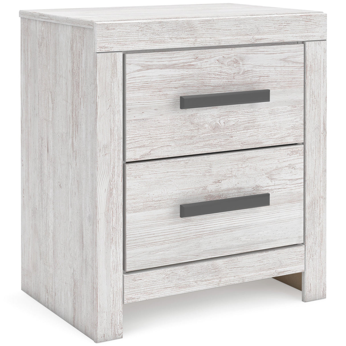 Front right view of Cayboni White Nightstand