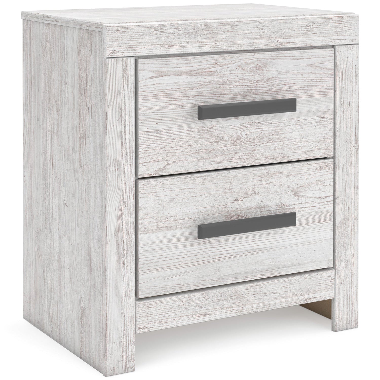 Front right view of Cayboni White Nightstand