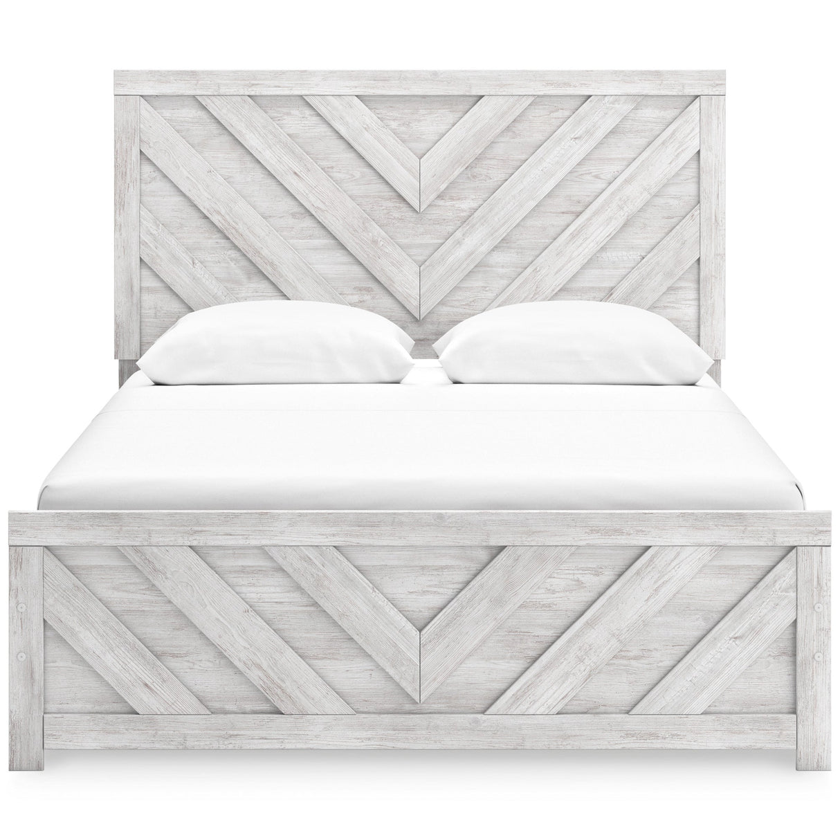 Cayboni White Queen Panel Bed QK1098705