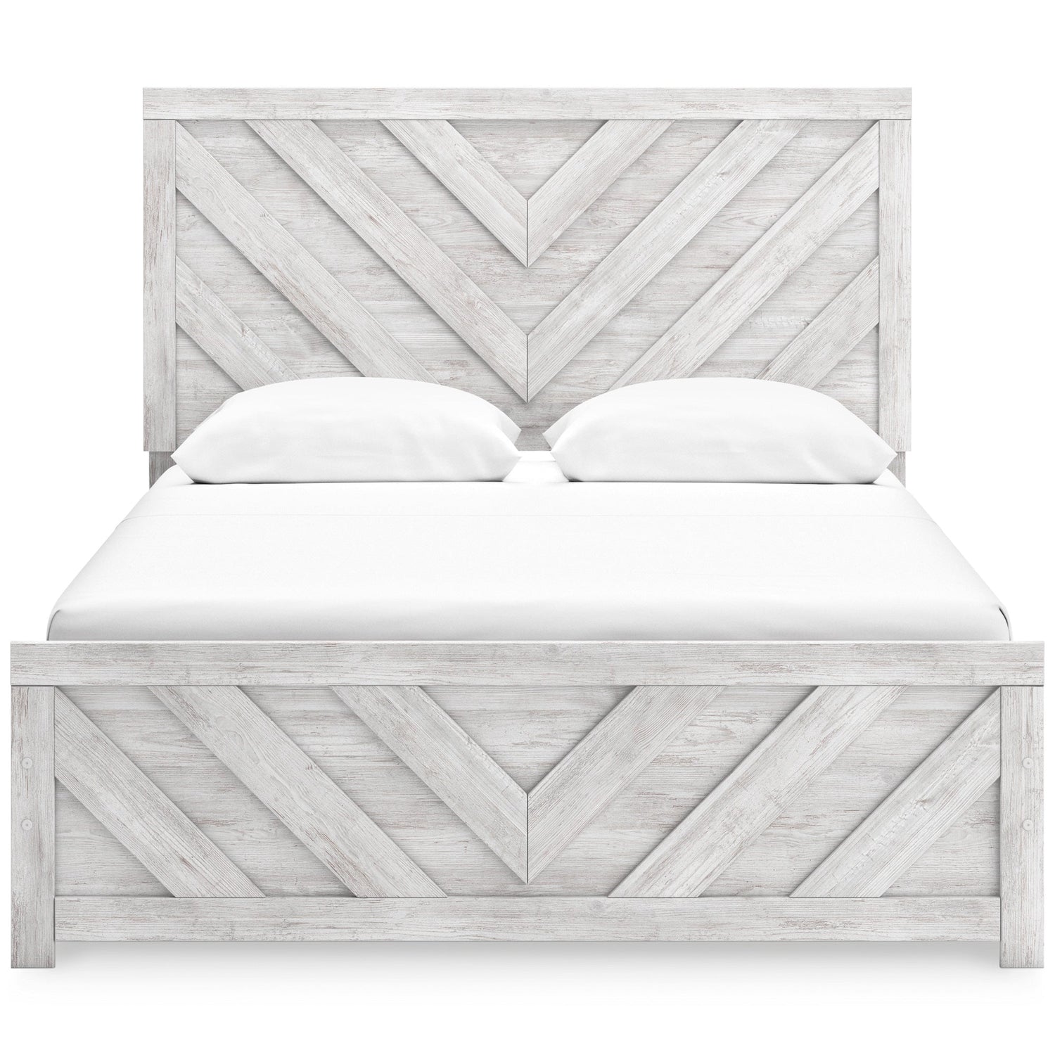 Cayboni White Queen Panel Bed QK1098705