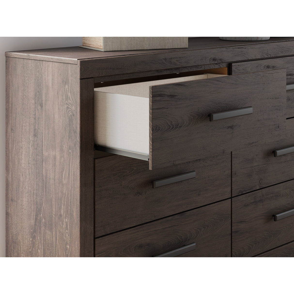 Detail view of Prendonea Charcoal Dresser