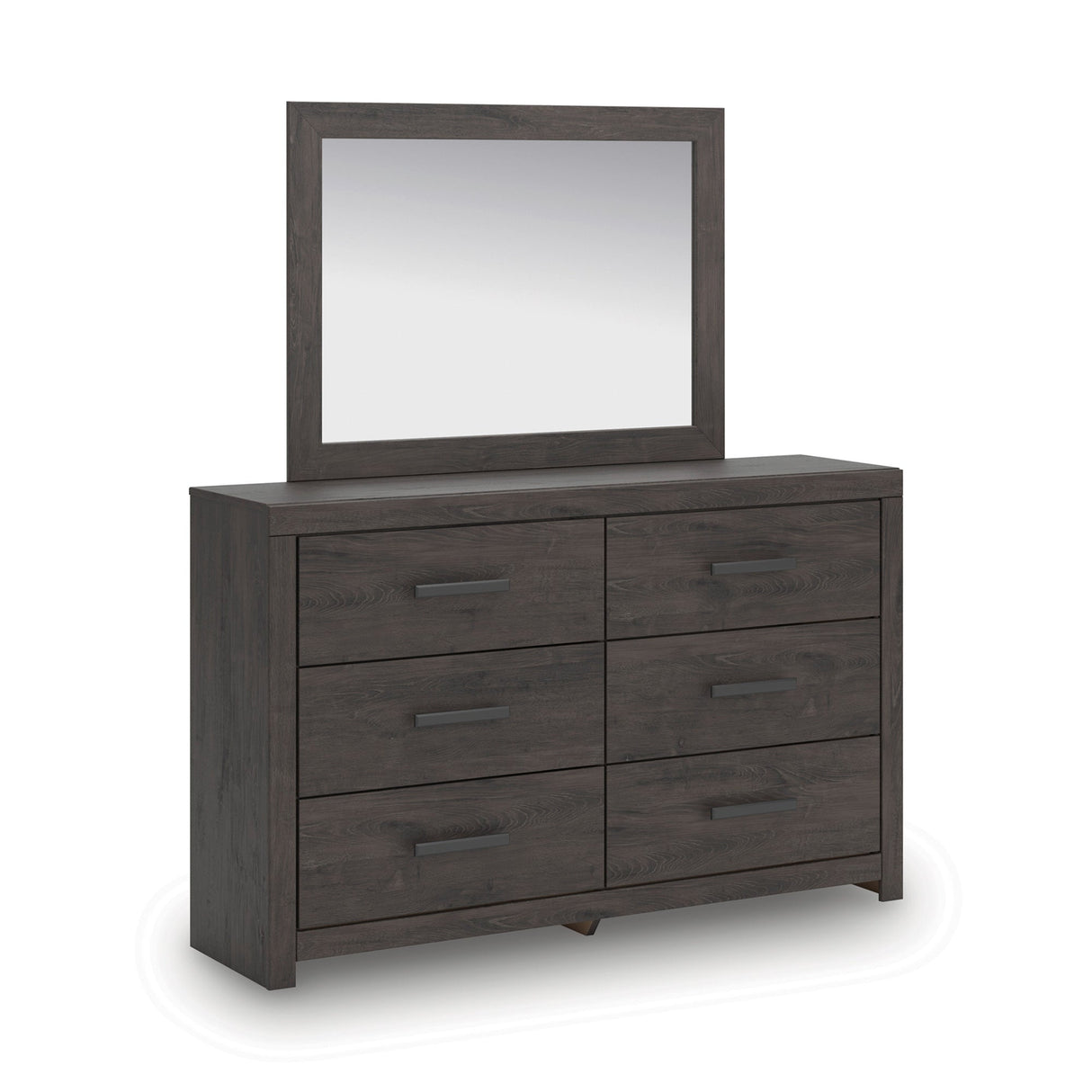 Front right view of Prendonea Charcoal Mirror
