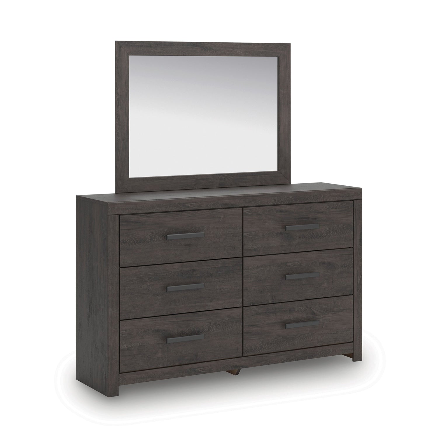 Front right view of Prendonea Charcoal Mirror