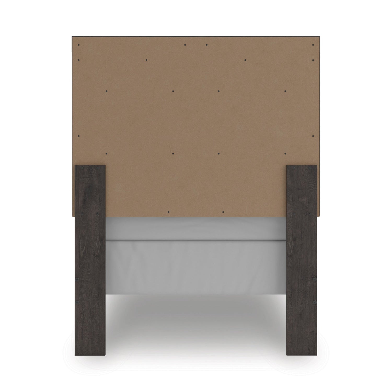 Back view of Prendonea Charcoal Twin Panel Bed