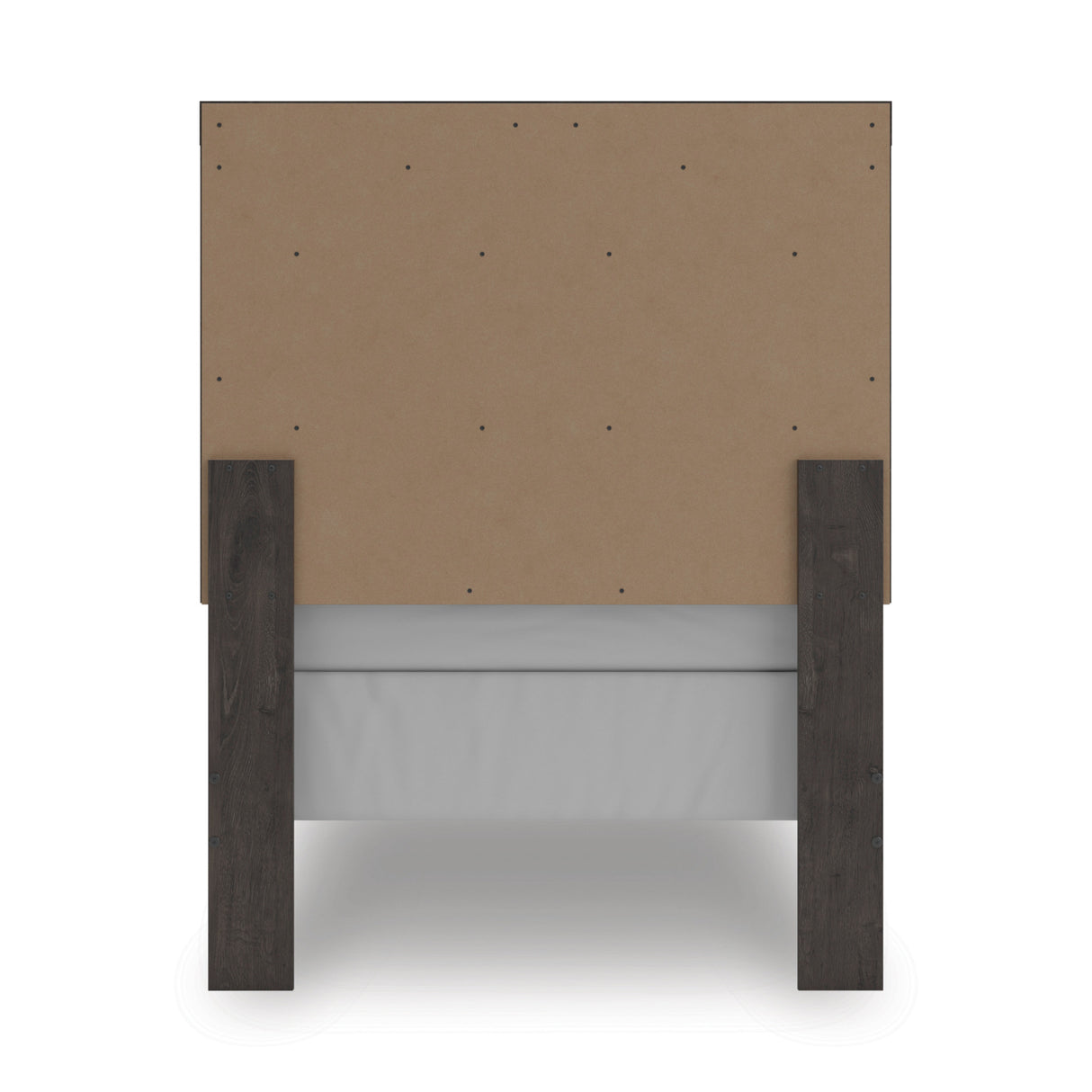 Back view of Prendonea Charcoal Twin Panel Bed