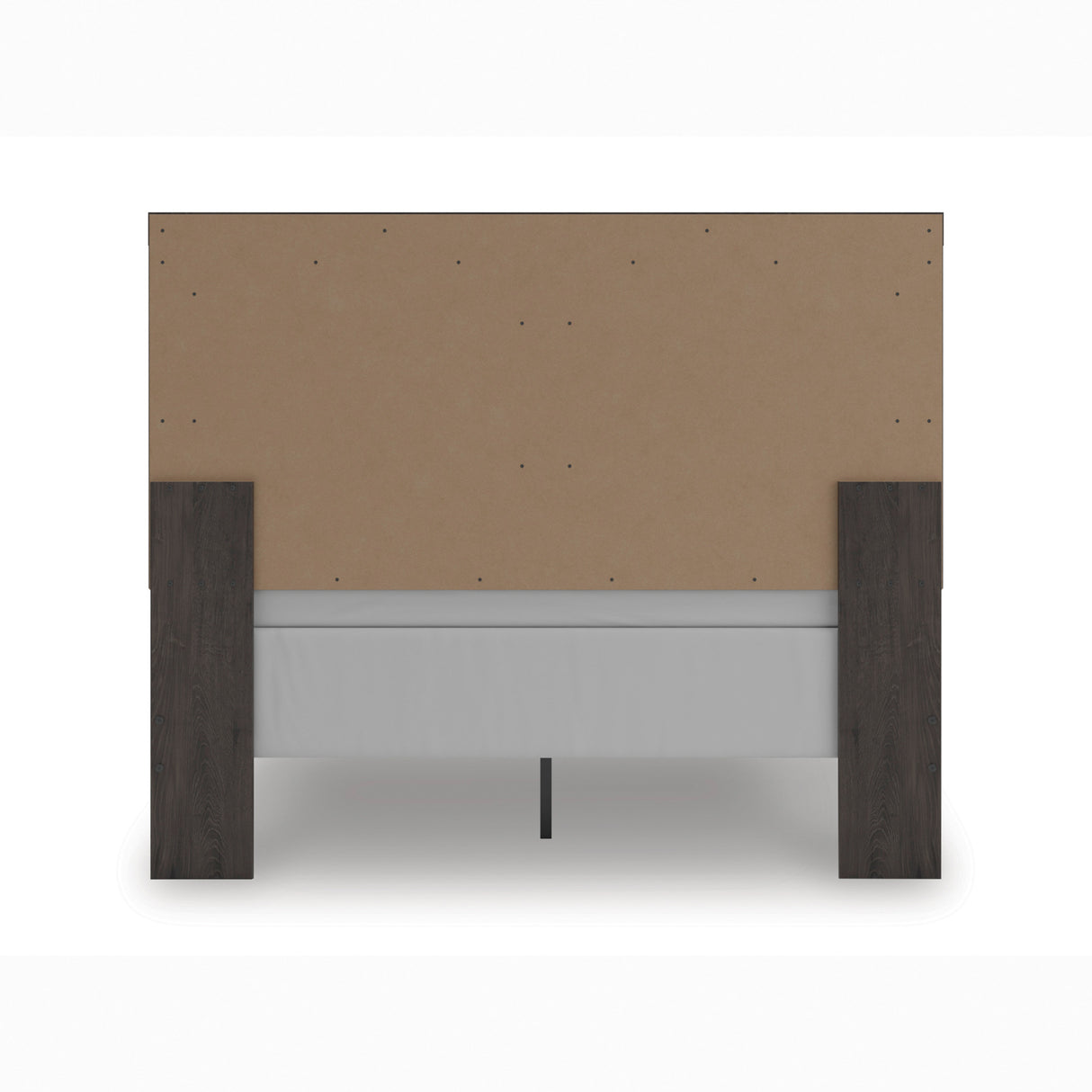 Back view of Prendonea Charcoal Queen Panel Bed