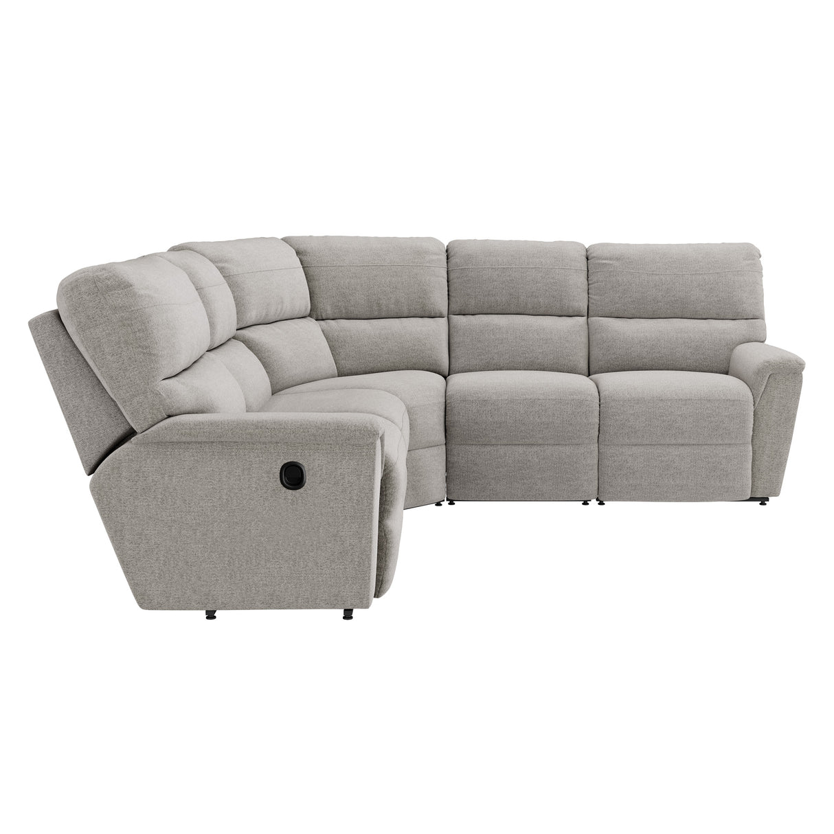 Front left view of Ava Oyster 3 Piece Sectional