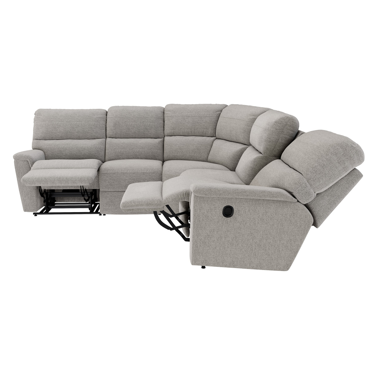 Extended view of Ava Oyster 3 Piece Sectional