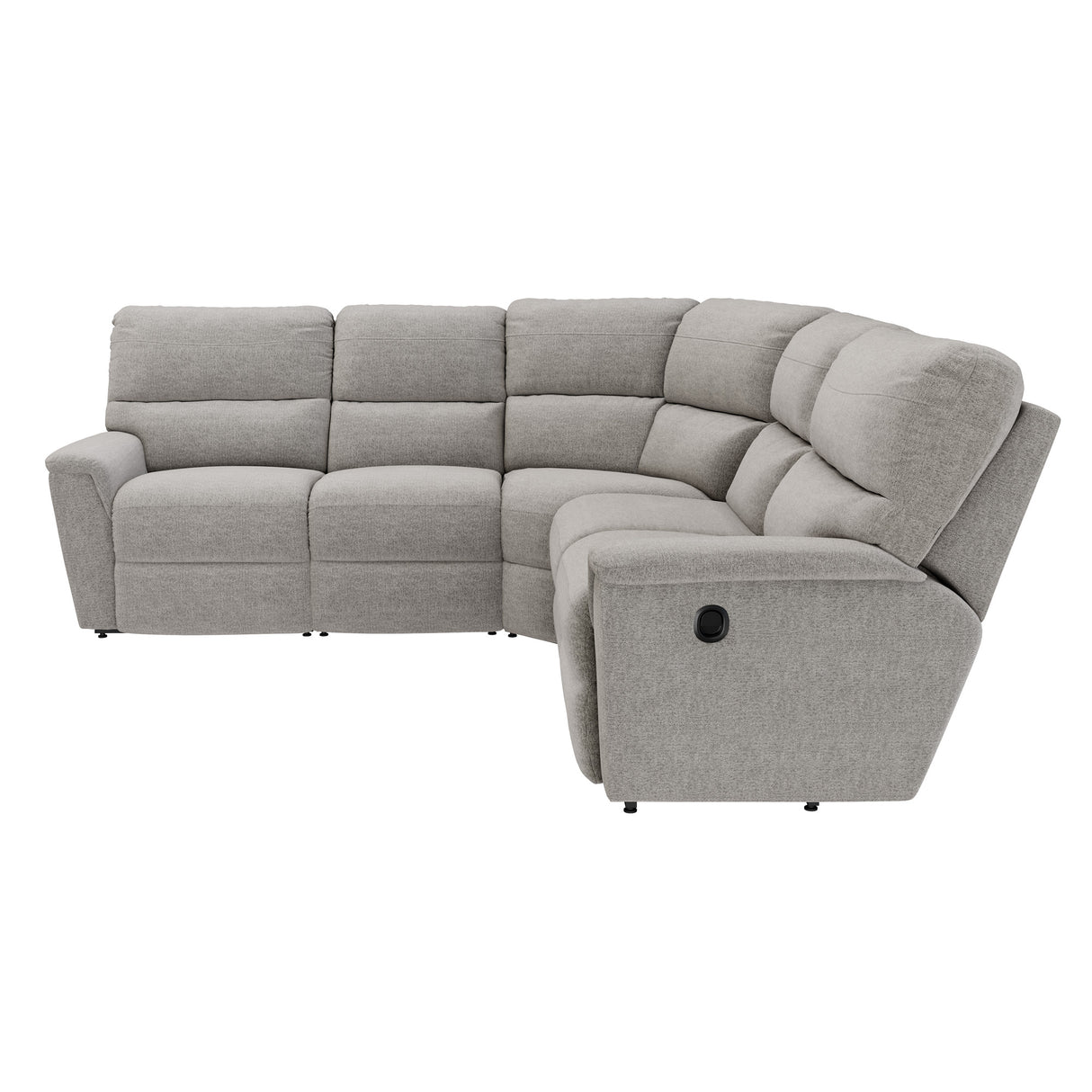 Side view of Ava Oyster 3 Piece Sectional