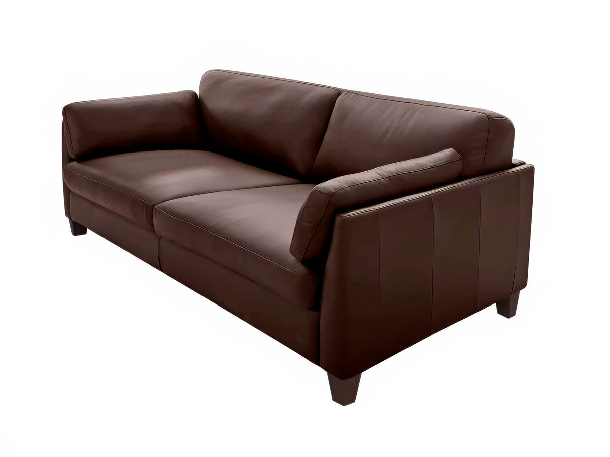 Front right view of Mleda Dark Brown Queen Sleeper Sofa