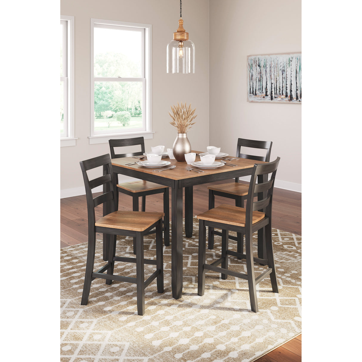 Gesthaven 5 Piece Square Counter Dining Set