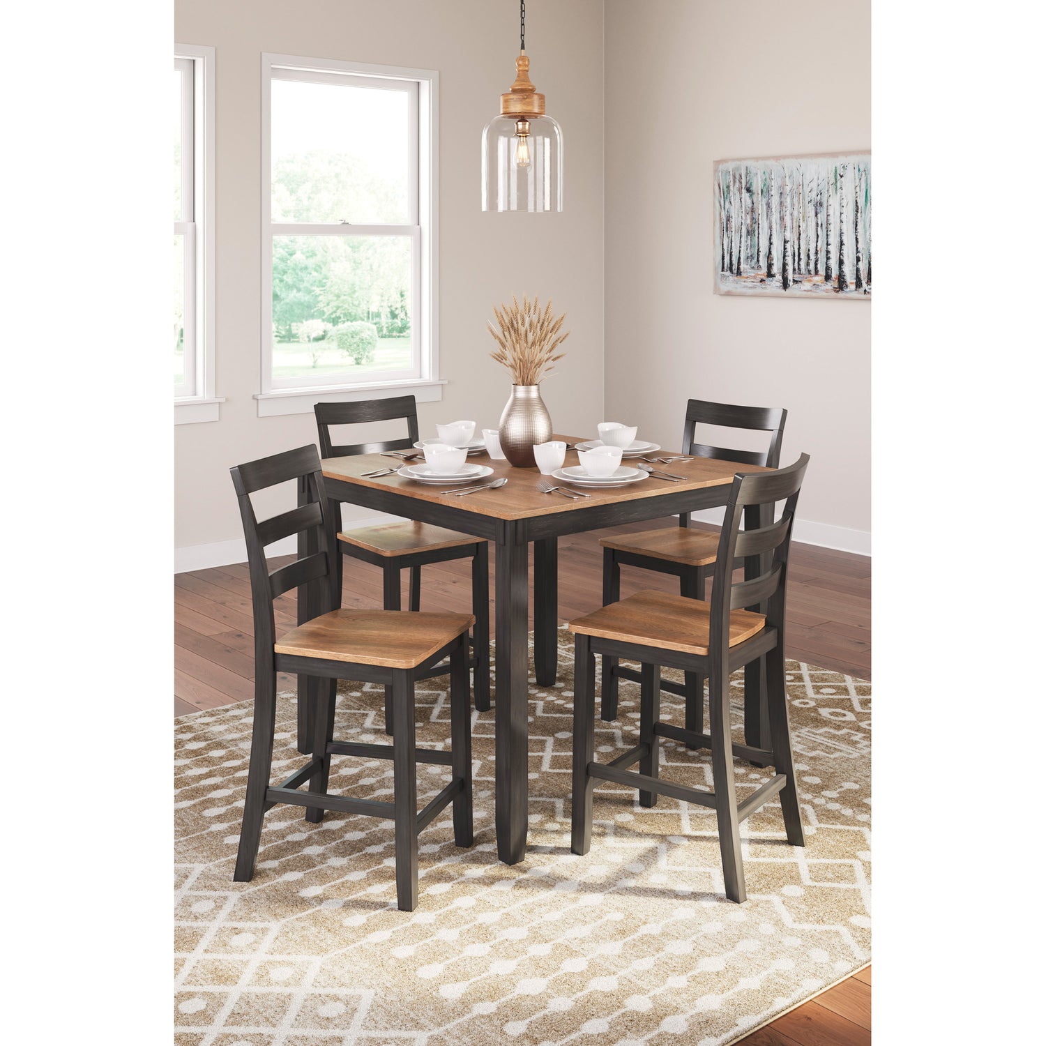 Gesthaven 5 Piece Square Counter Dining Set