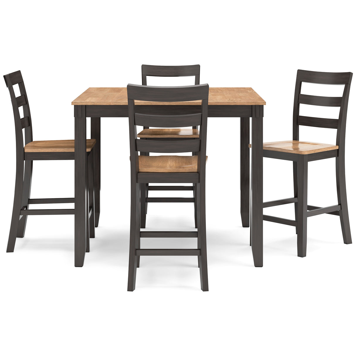Gesthaven Brown 5 Piece Square Counter Dining Set QK1099379