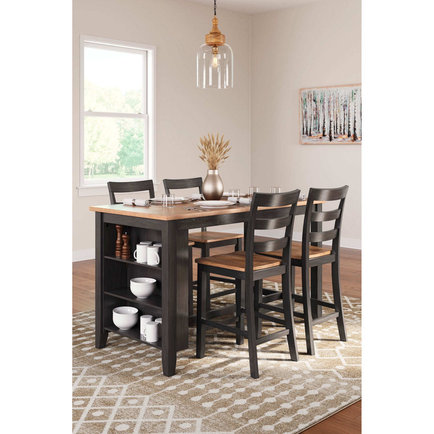 Gesthaven 5 Piece Rectangular Counter Dining Set