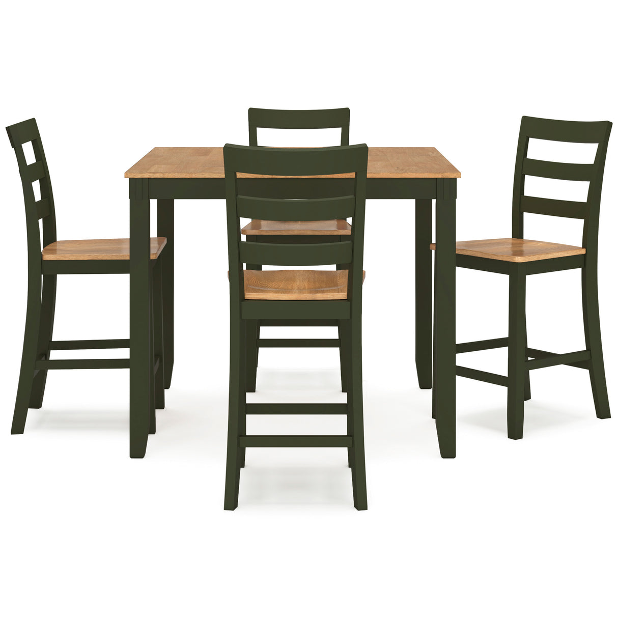 Gesthaven Olive 5 Piece Square Counter Dining Set QK1099387