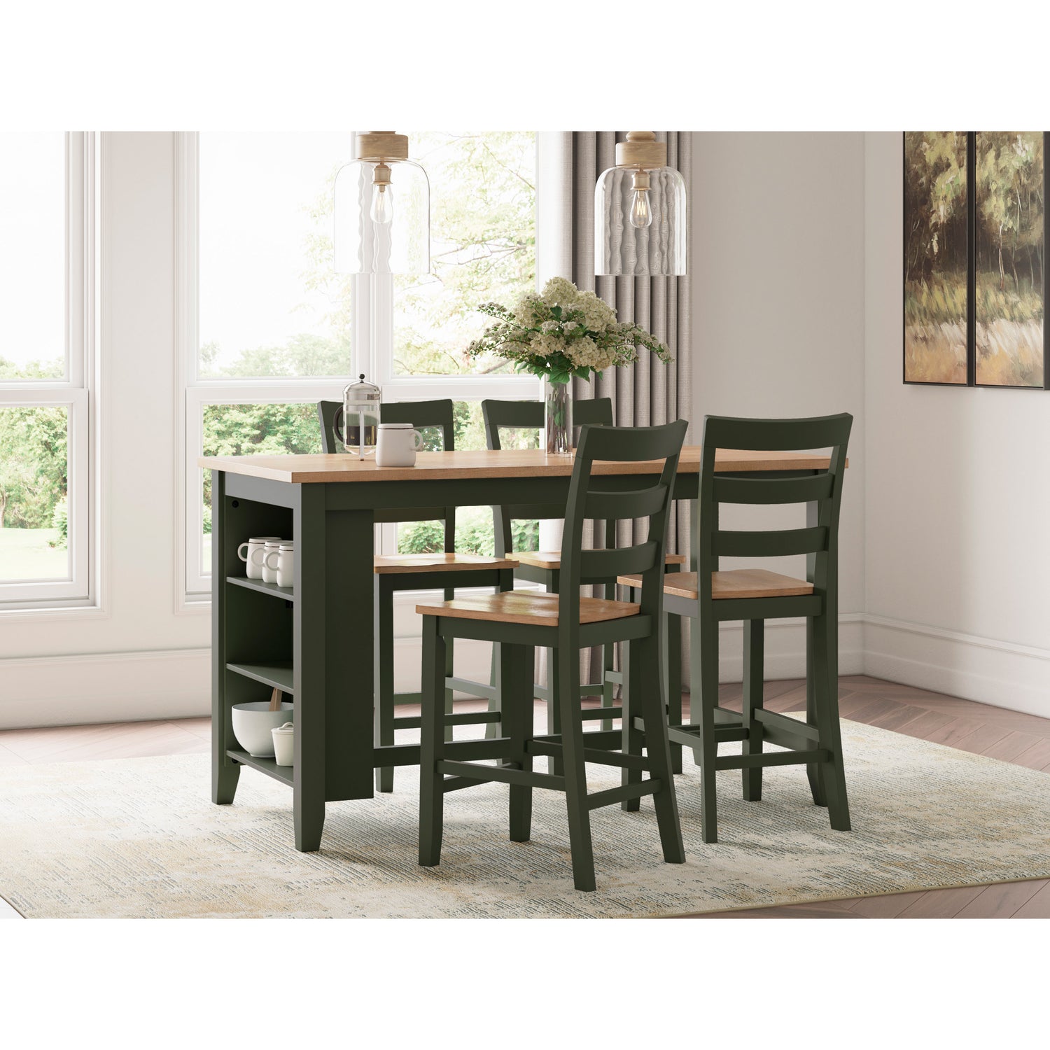 Gesthaven 5 Piece Rectangular Counter Dining Set