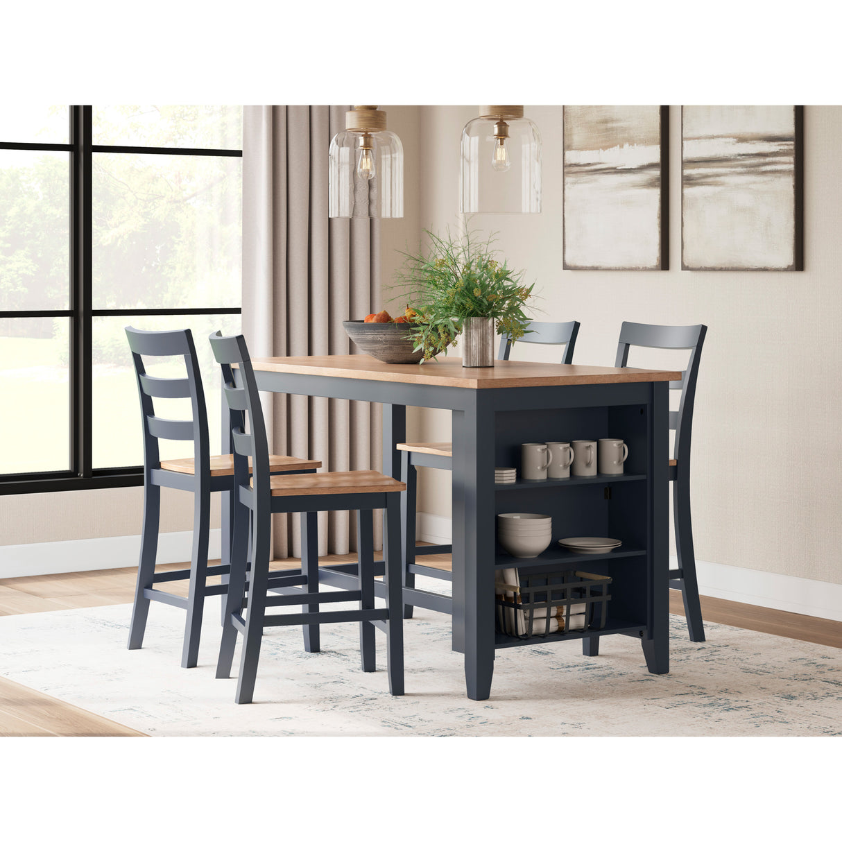 Gesthaven 5 Piece Rectangular Counter Dining Set