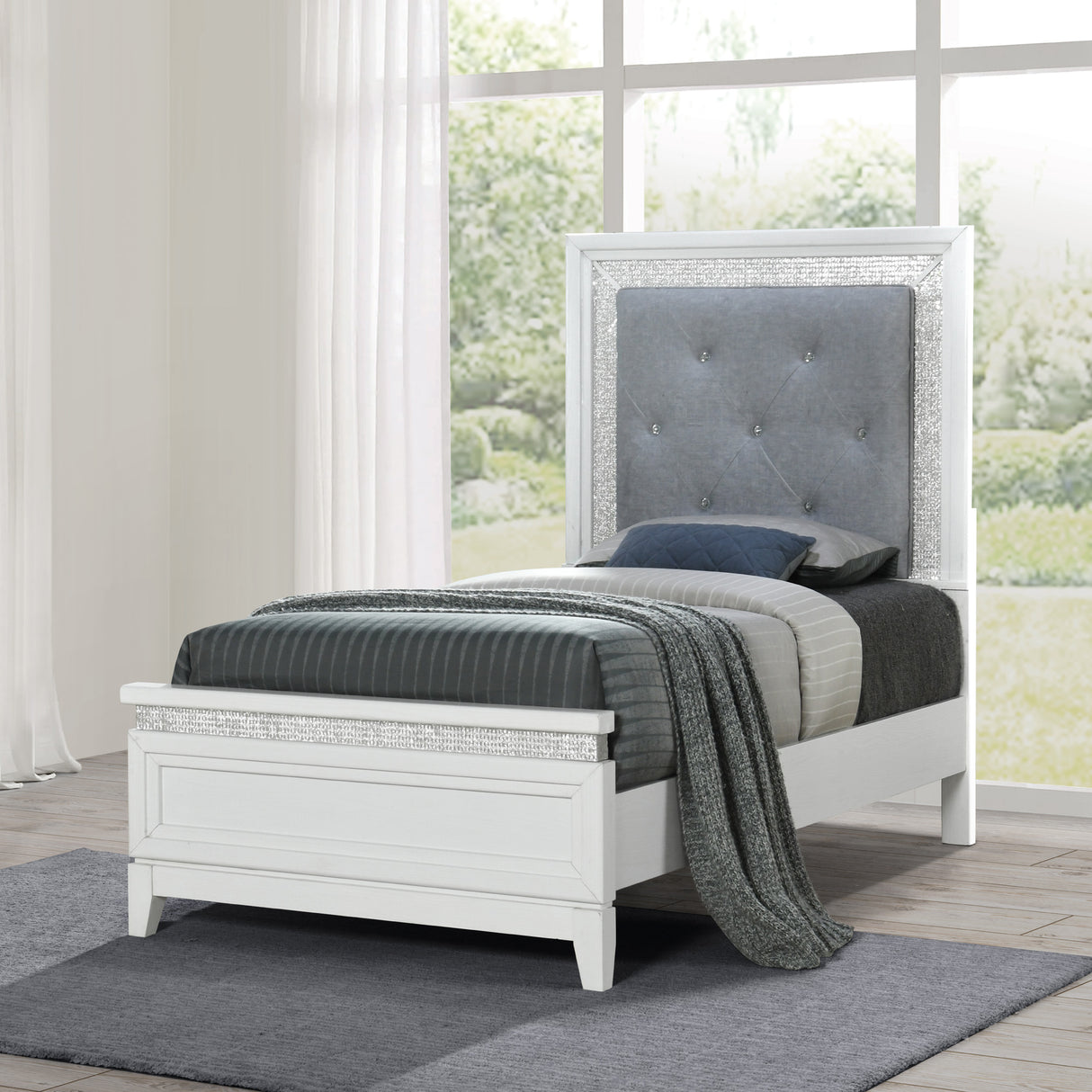 Harlow Upholstered Lighted Bed