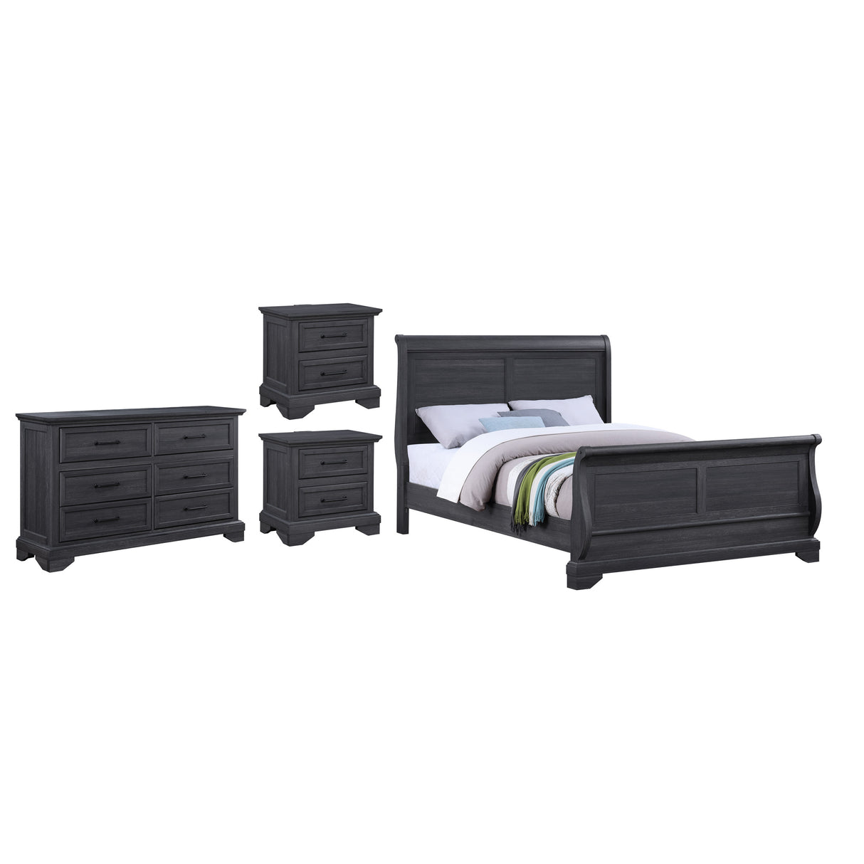 Faye 4 Piece Sleigh Bedroom