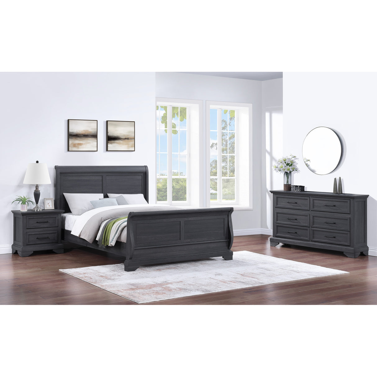 Faye 4 Piece Sleigh Bedroom