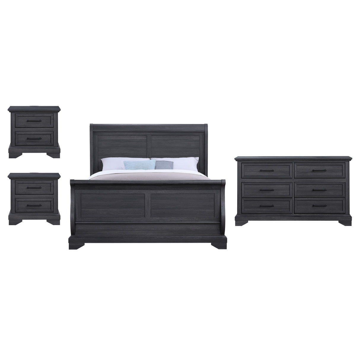 Faye 4 Piece Sleigh Bedroom