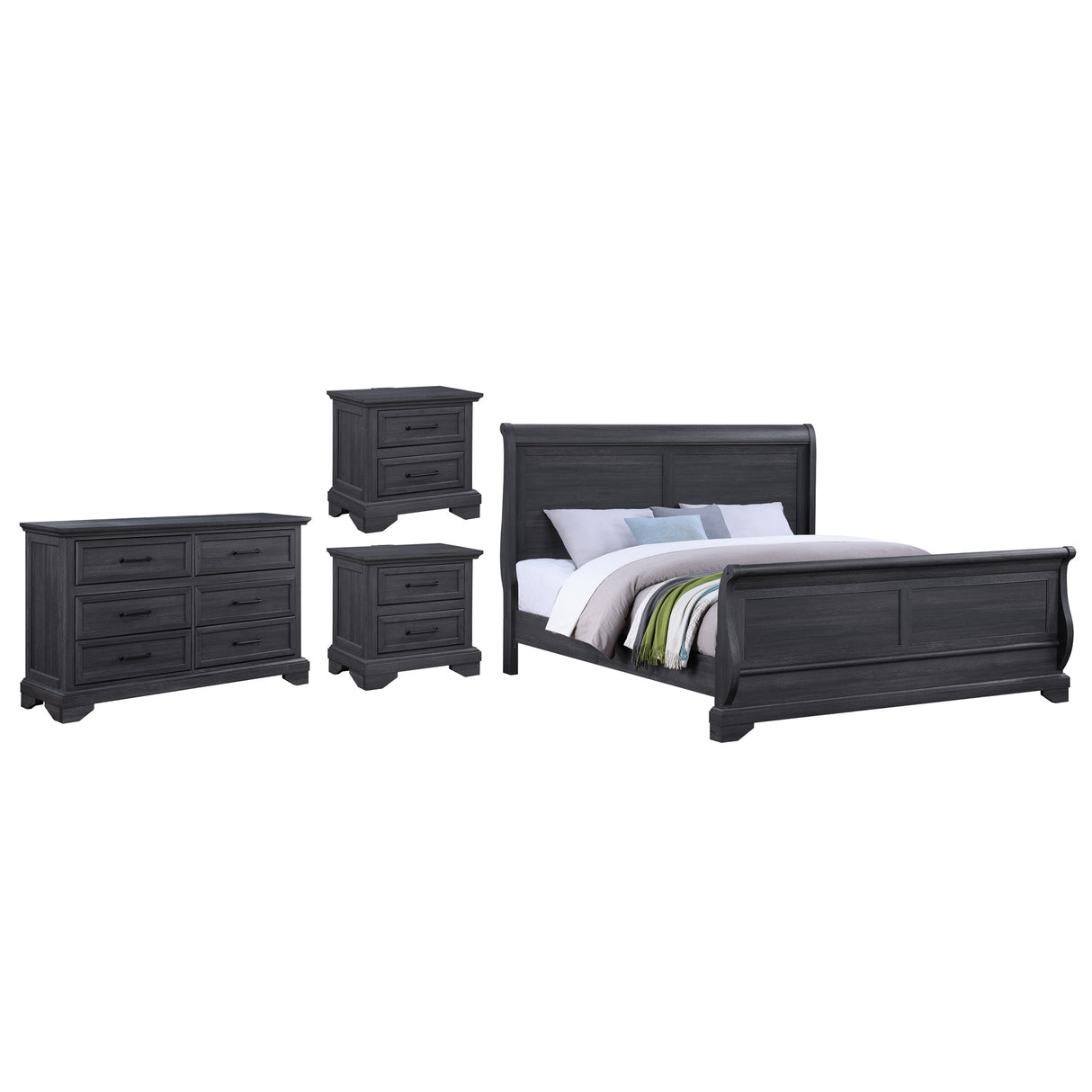 Faye 4 Piece Sleigh Bedroom