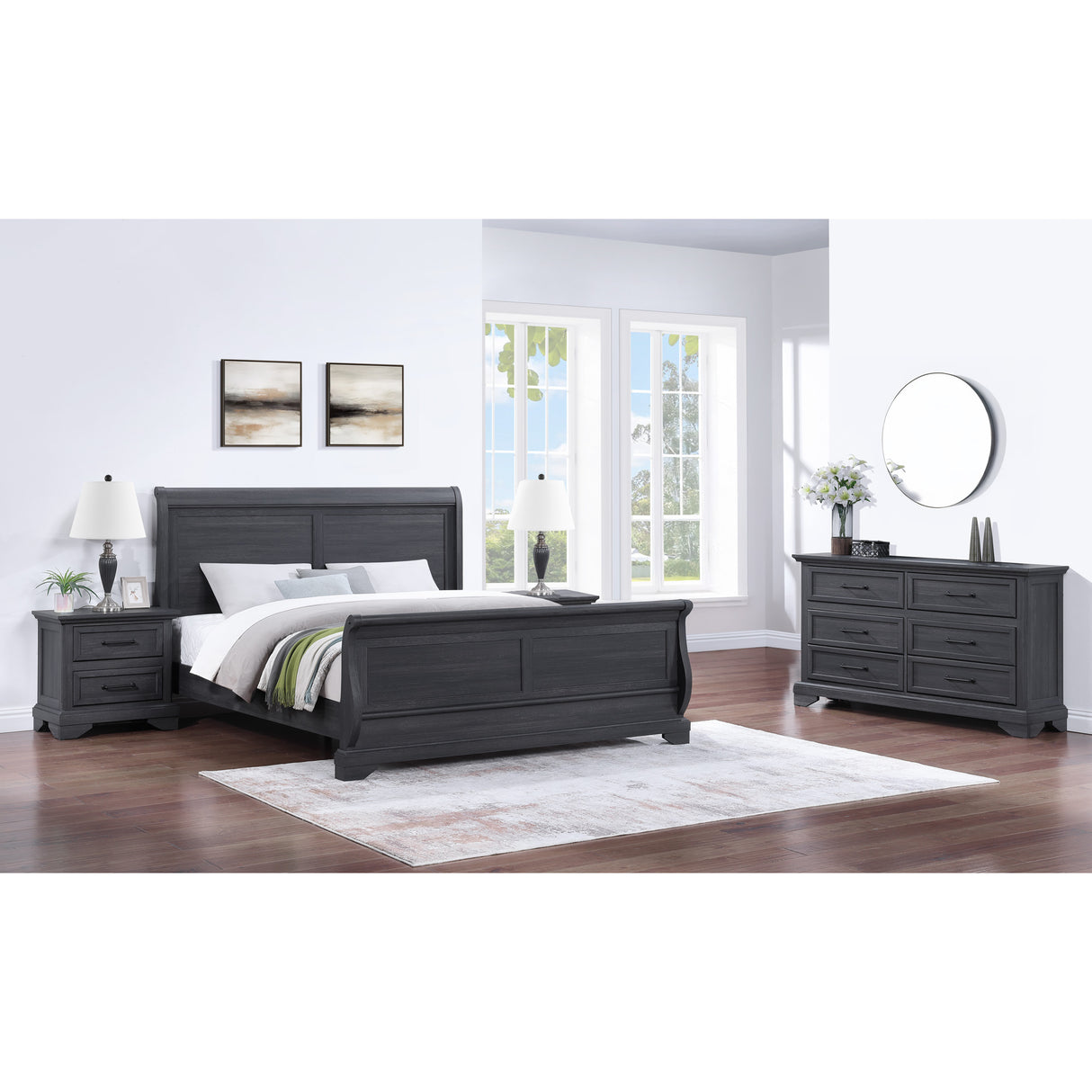 Faye 4 Piece Sleigh Bedroom