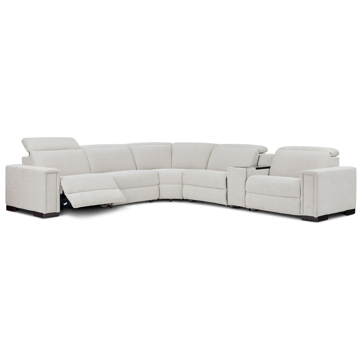 Open view of Armitage Marble 6 Piece Dual Power Reclining Sectional
