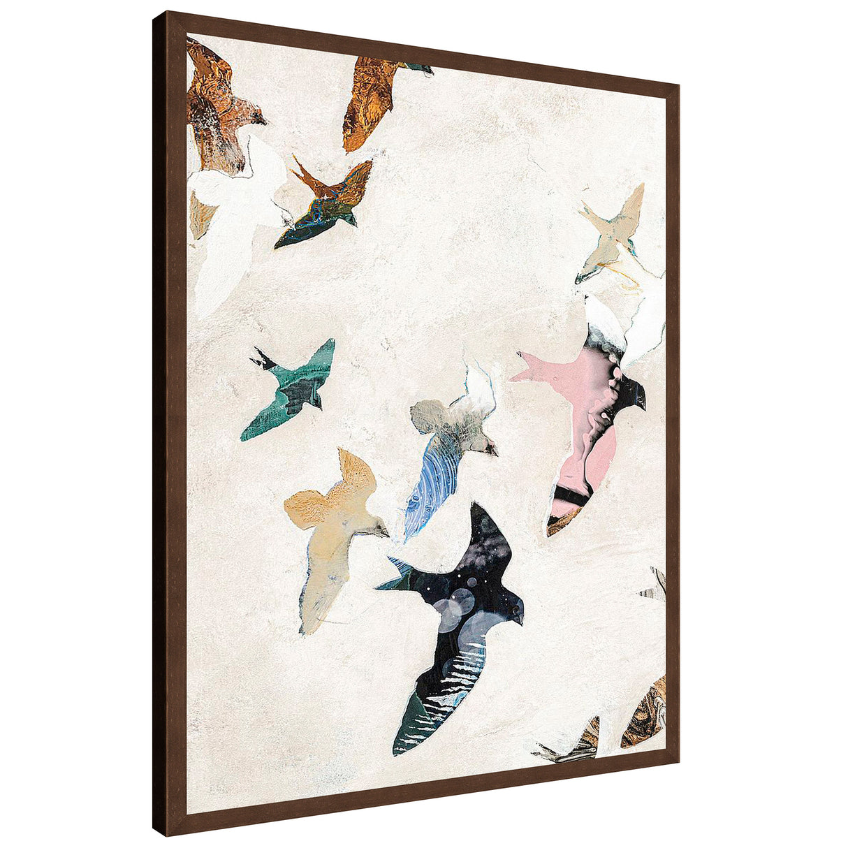 Front right view of Abstract Birds II Wall Art