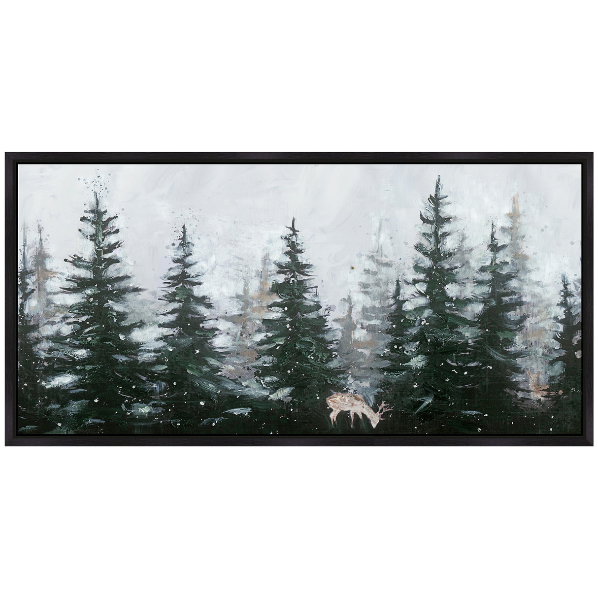 Deer In Forest Wall Art QK1100852