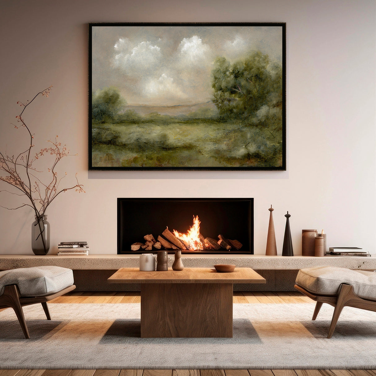 A room setting featuring Olivet Wall Art