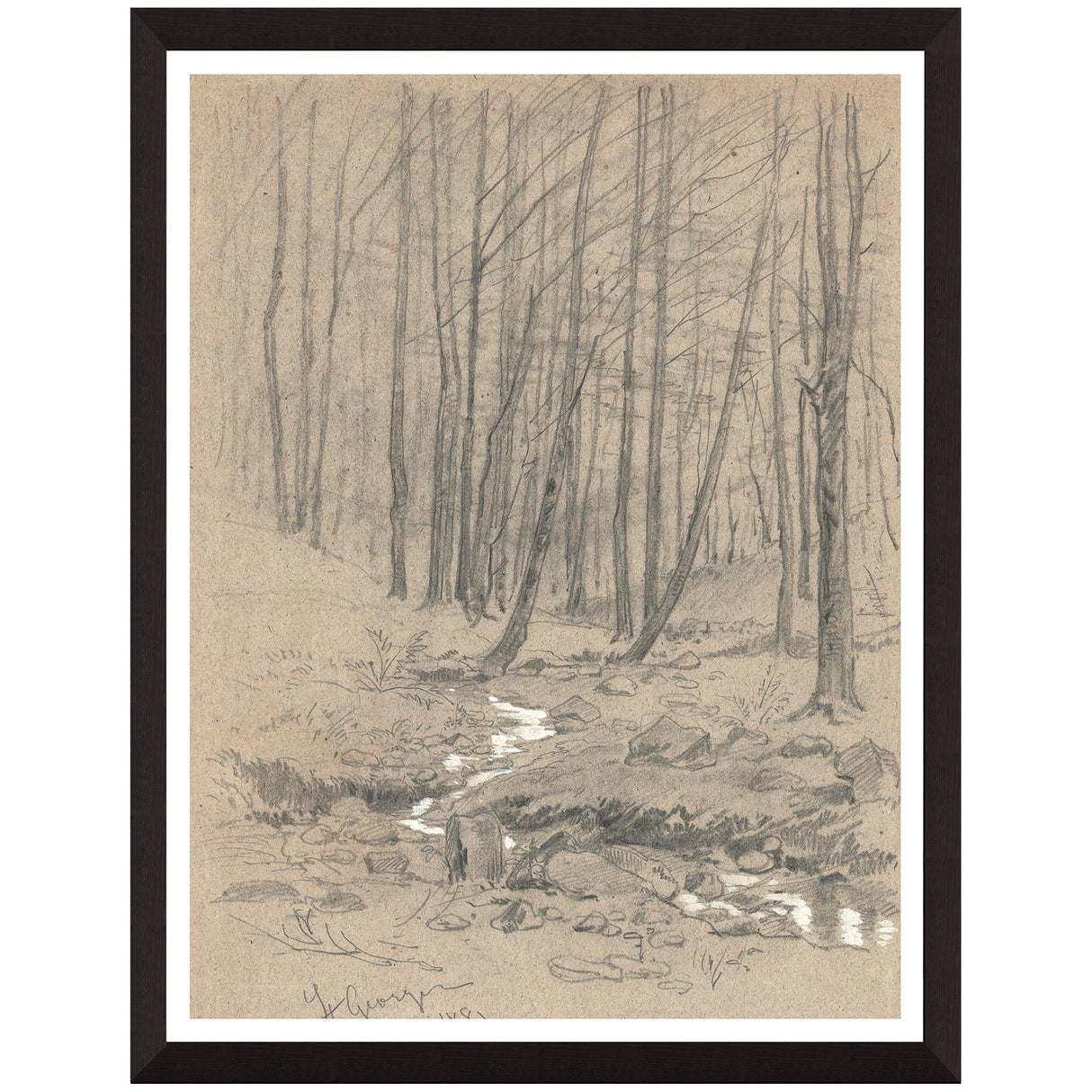 Study of Oak Trunk Wall Art QK1100855