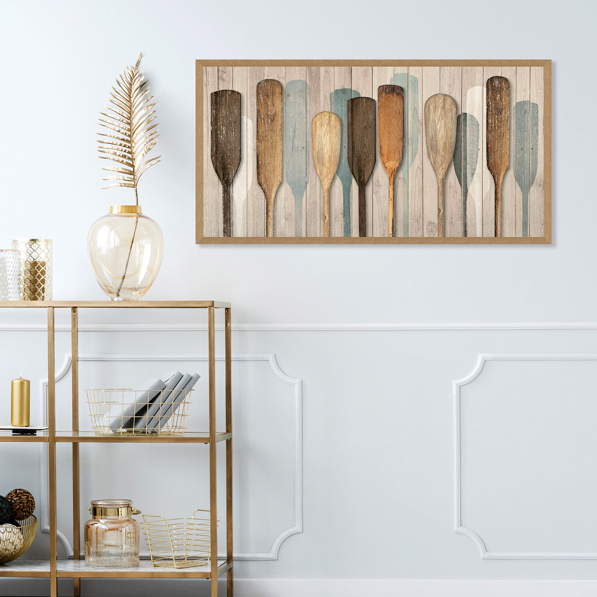 A room setting featuring Paddles