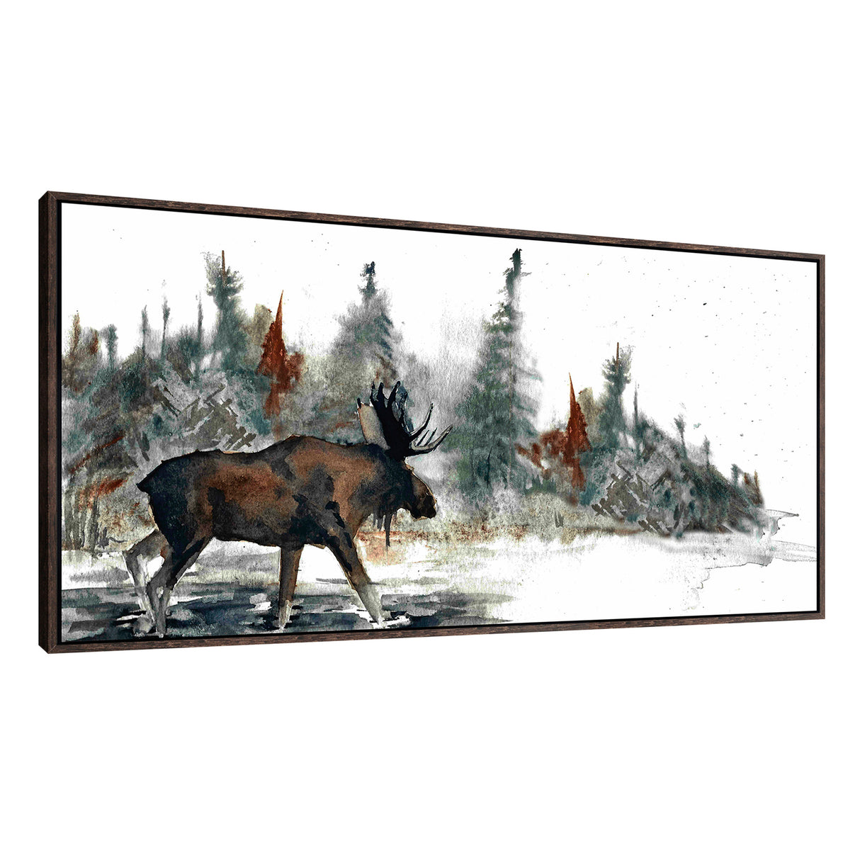 Front right view of Lake Moose Wall Art