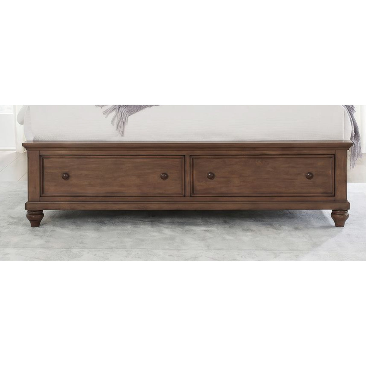 Detail view of Paola Chestnut Queen 4 Piece Room Group