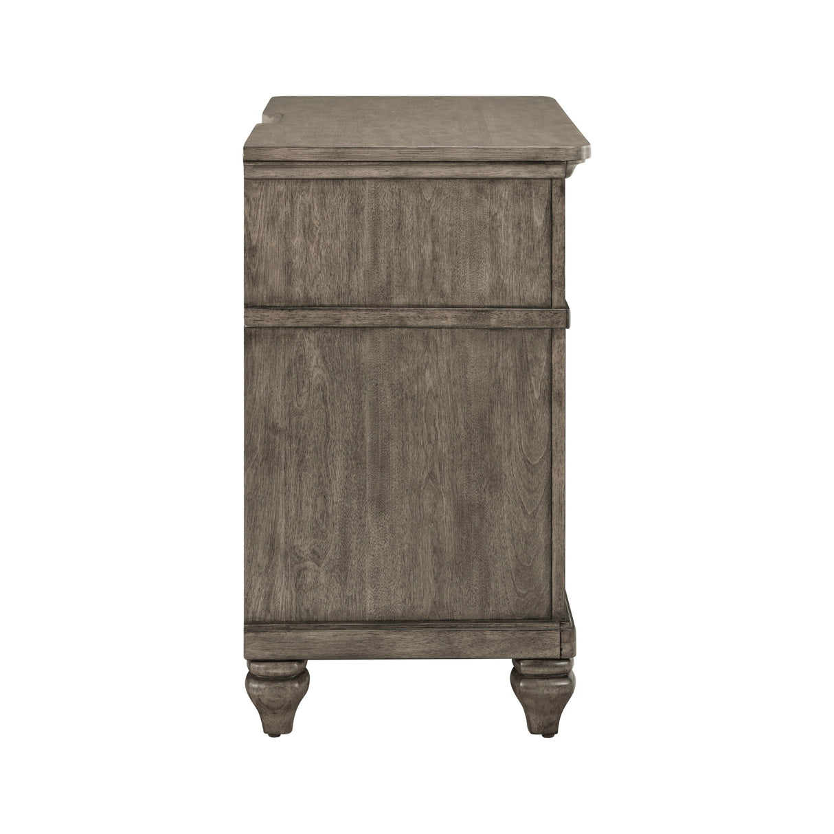 Side view of Paola Gray Nightstand