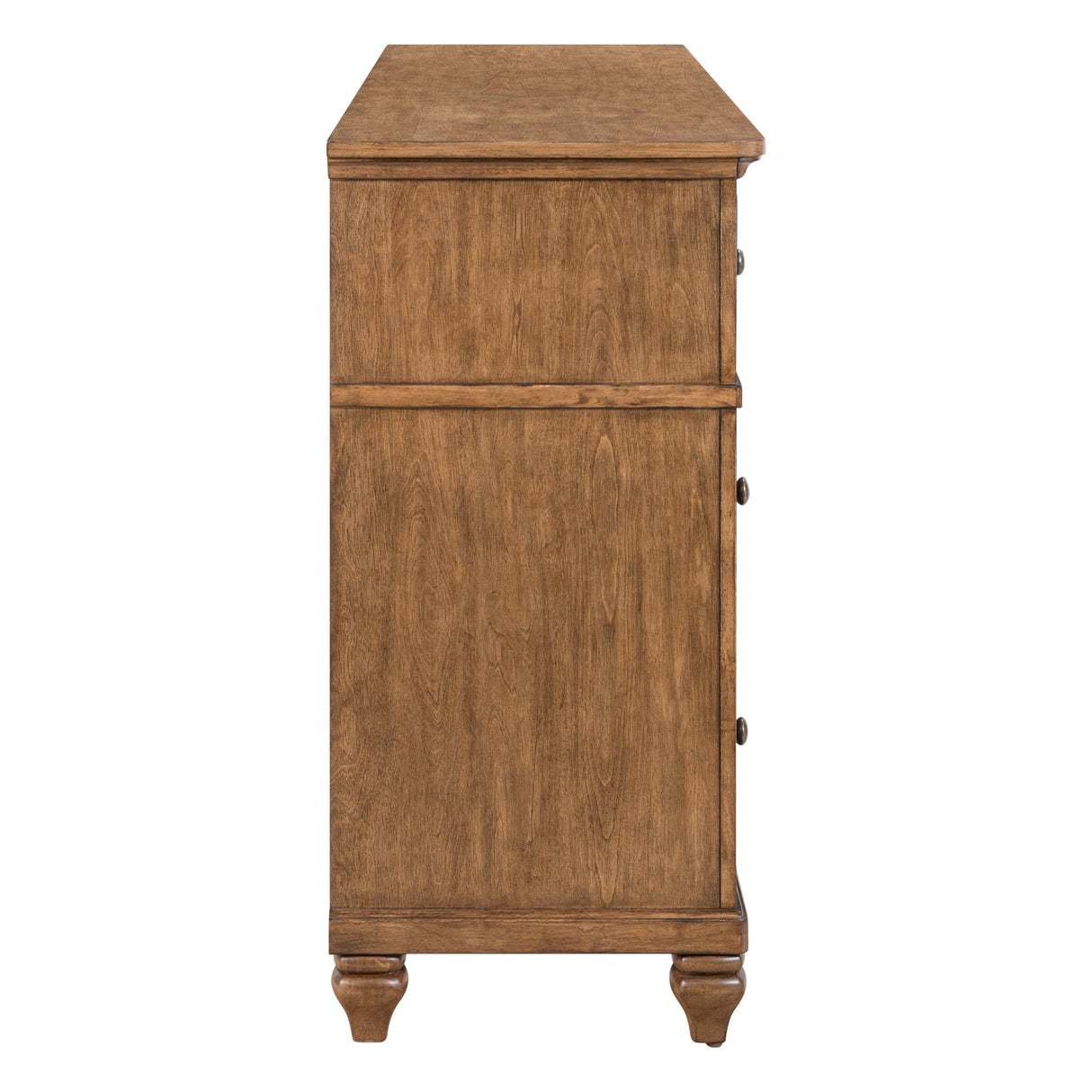 Side view of Paola Chestnut 6 Drawer Dresser