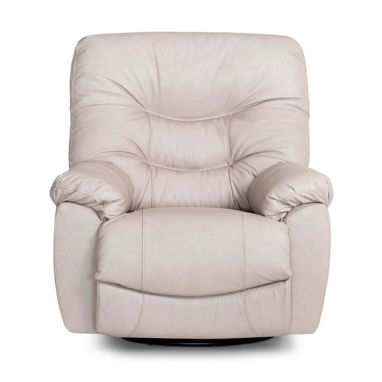 Yogi Taupe Leather Swivel Recliner QK1101739