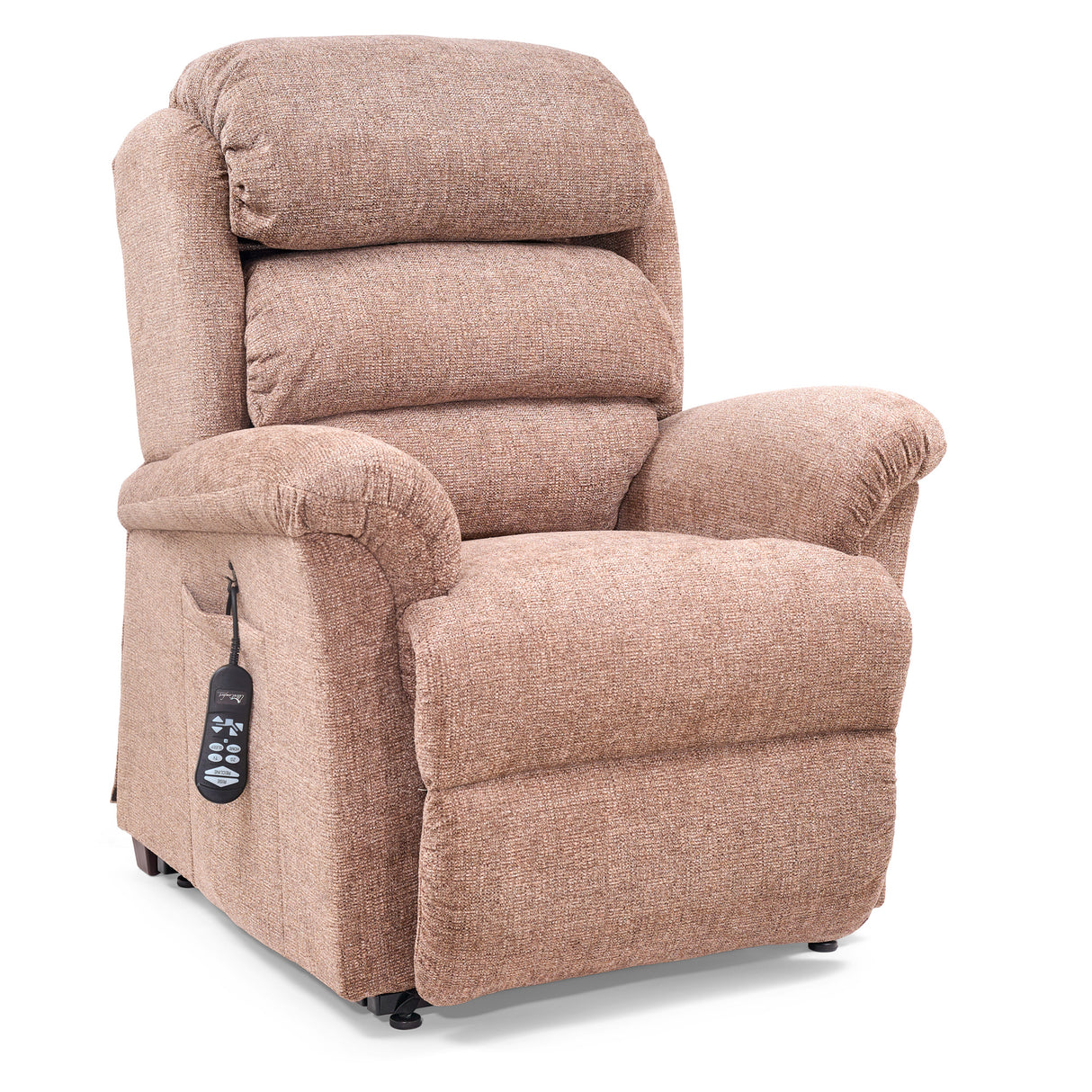 Front left view of Polaris Maize Small Power Lift Chair Recliner